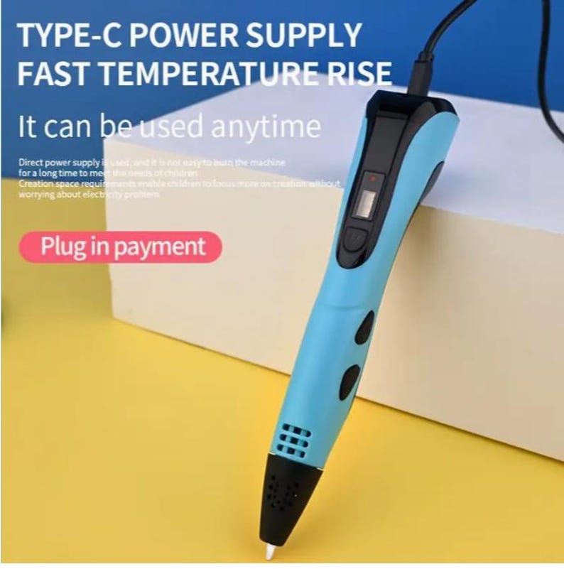 3D printing Pen For Kids PLA-Compatible Art Tool With LED Display