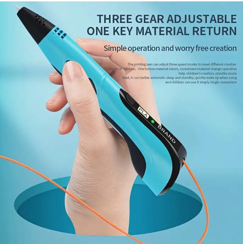 3D printing Pen For Kids PLA-Compatible Art Tool With LED Display